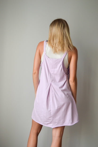 libby lilac athletic mini dress