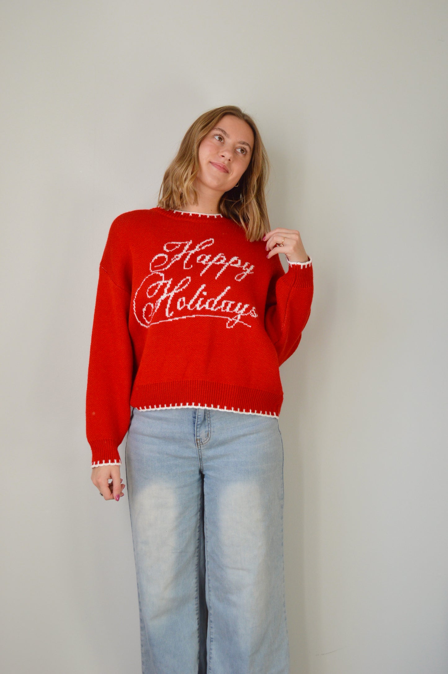 HAPPY HOLIDAYS SWEATER