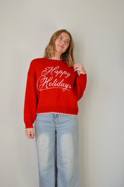 HAPPY HOLIDAYS SWEATER