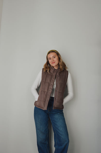 MOCHA SUEDE VEST