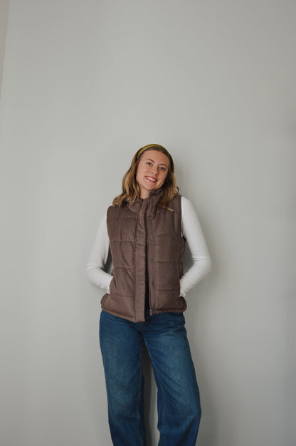 MOCHA SUEDE VEST