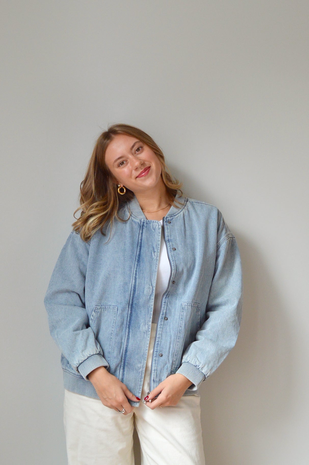 DENIM BOMBER JACKET