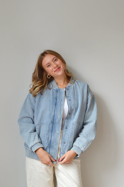 DENIM BOMBER JACKET