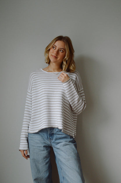 SALT & SAND STRIPED SWEATER