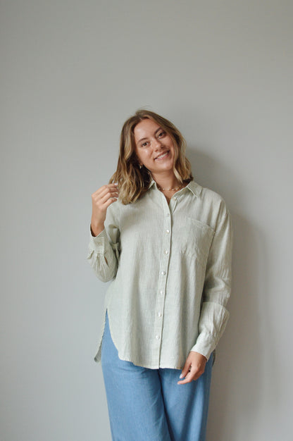 BAMBOO STRIPED BUTTON DOWN
