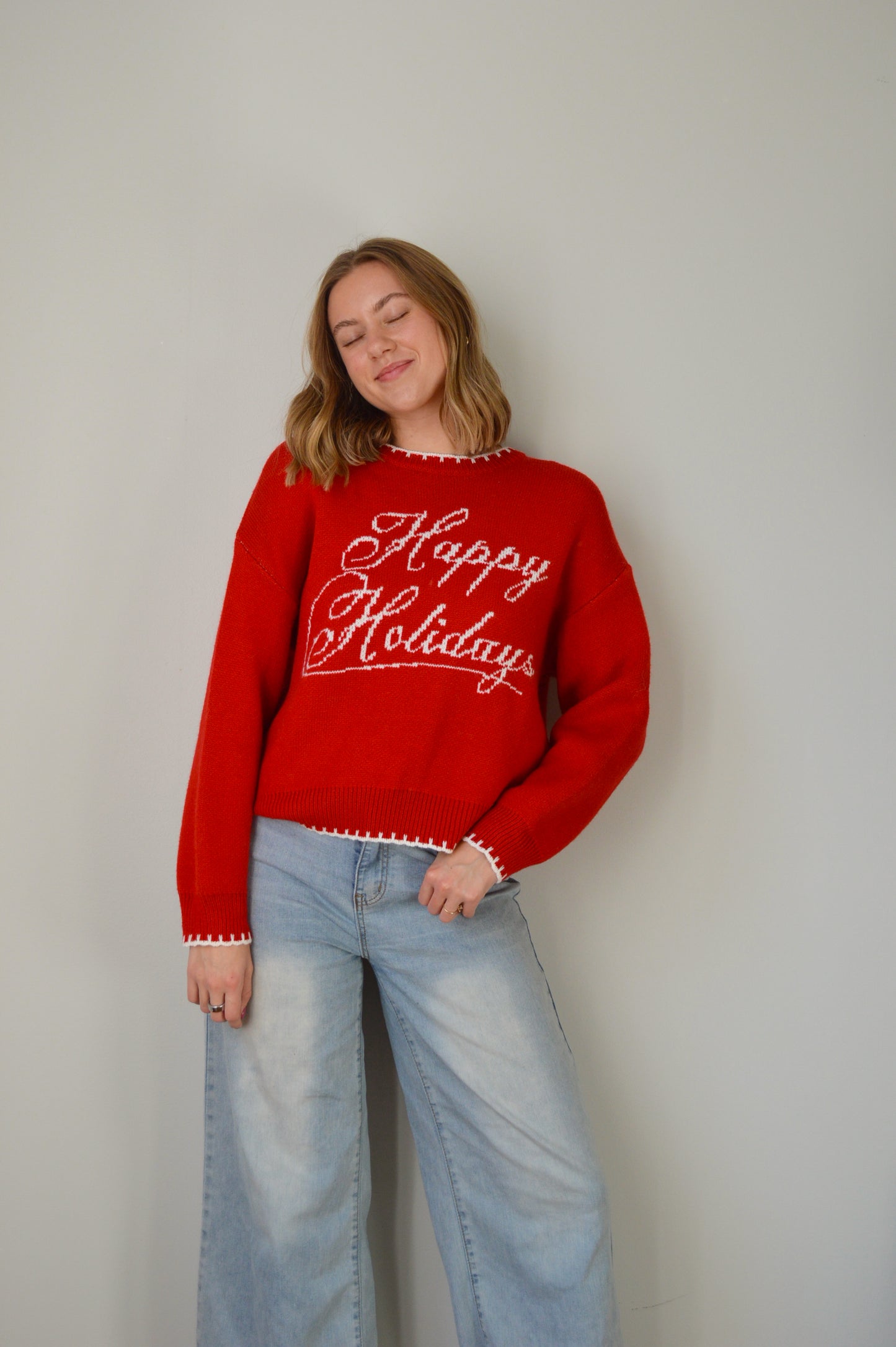 HAPPY HOLIDAYS SWEATER