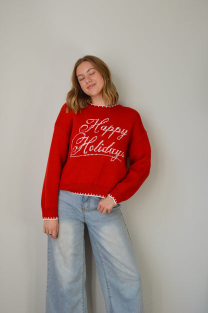 HAPPY HOLIDAYS SWEATER