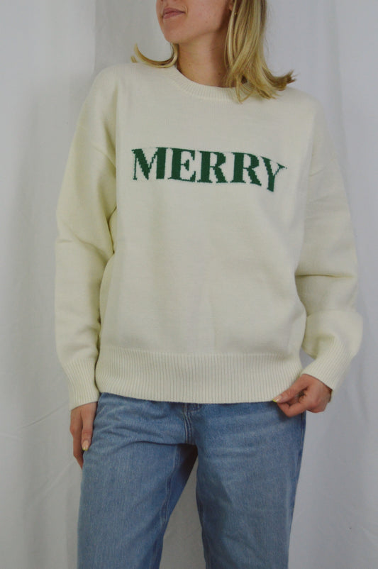 "MERRY" CHRISTMAS SWEATER